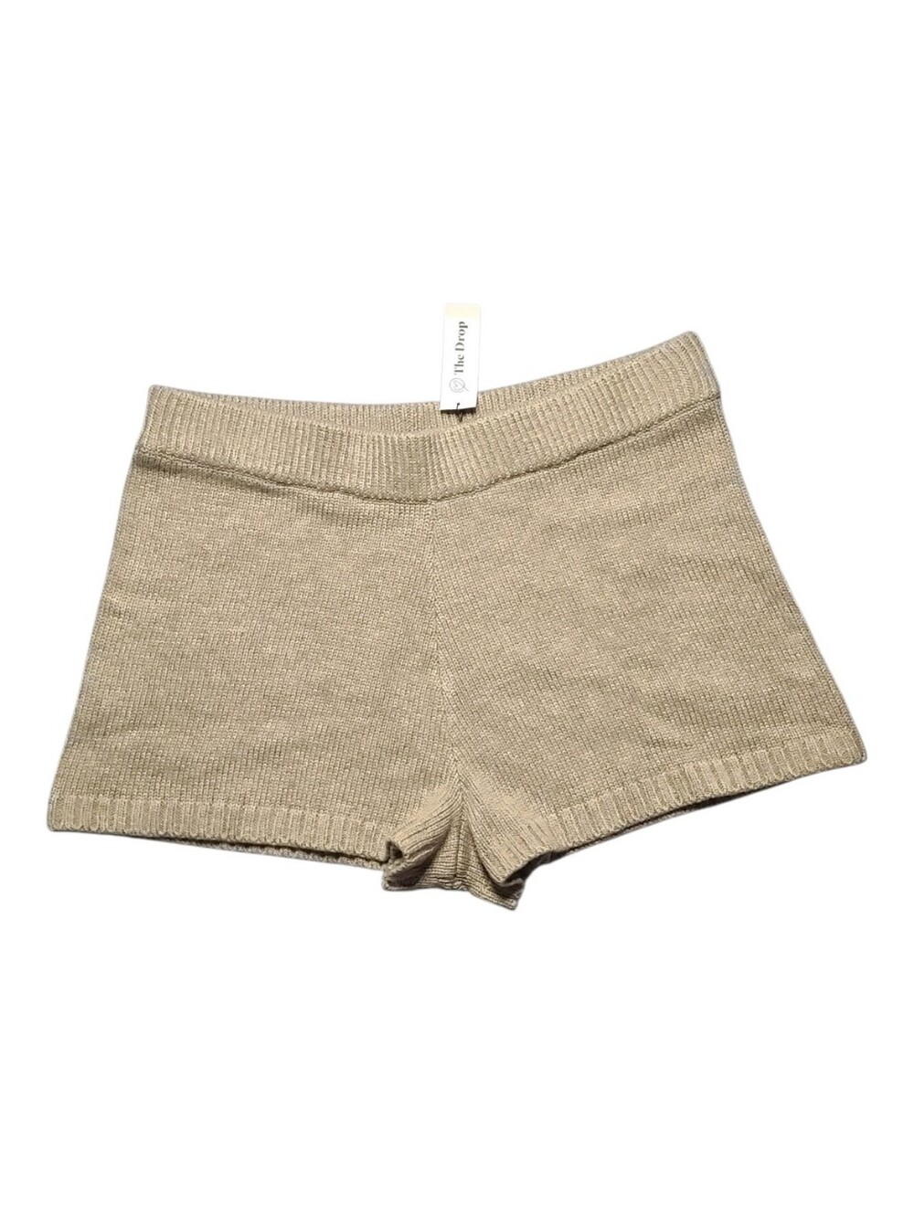 NWT The Drop Adrienne Pull-On Sweater Knit Shorts Mushroom Plus Size